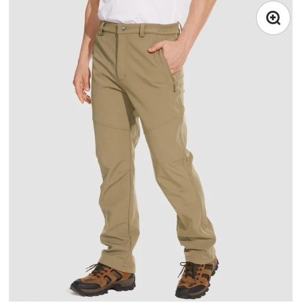 Magcomsen Ski Pant Mens 38 Khaki New Fleece Lined Waterproof Snow Pants